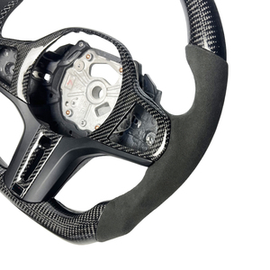 Volante de Fibra de Carbono Negra Estilo Normal para <span class=keywords><strong>BMW</strong></span> 2018-<span class=keywords><strong>2023</strong></span> G30 G31 G38 G32 G11 G16 con Calefacción y Orificios para Paletas de Cambio - Product Image 5