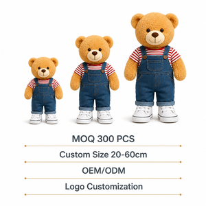 Ours en peluche personnalisé Jouets en peluche PP coton rempli personnalisé avec des vêtements et des logos en peluche longue - Product Image 4