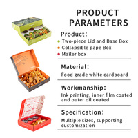 Boîte alimentaire jetable en papier avec logo personnalisé LOKYO, boîte pliante résistante à la graisse, boîte à emporter, bio-boîte pour restaurant de restauration rapide