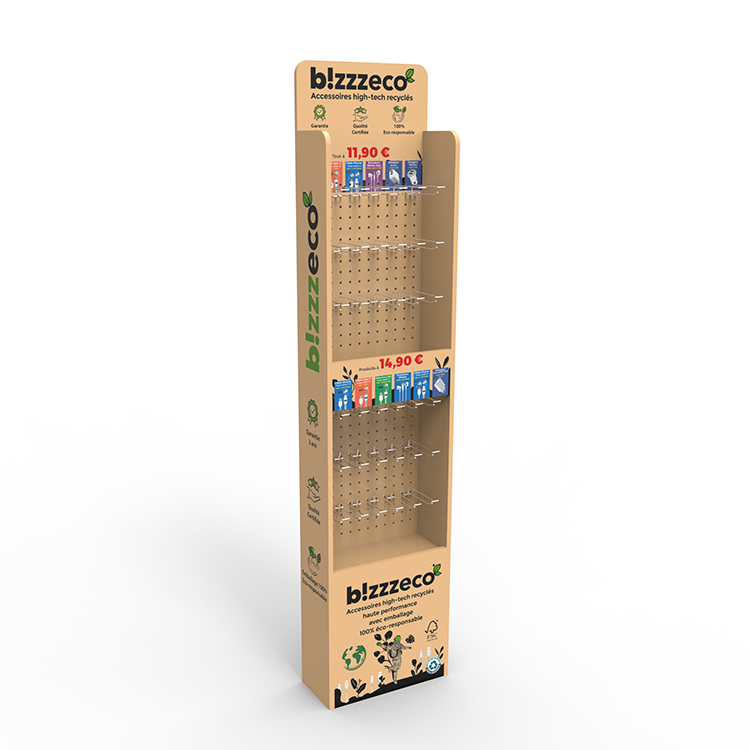 Apache Modern Customized Wooden Floor Standing Display Racks with Custom Logo Painted Surface Easy Assembly for Store Use — view 3