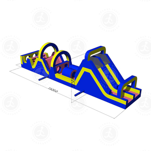 Inflables de calidad con garantía comercial, túnel de obstáculos inflable para exteriores, tobogán de Castillo, carrera de obstáculos inflable para niños y adultos - Product Image 2