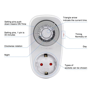 24 giờ lập trình hàng ngày Mini Hẹn Giờ Cơ khí chuyển đổi ổ cắm thông minh cắm đồng hồ năng lượng - Product Image 3