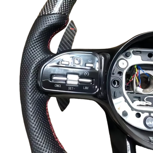 Volante de cuero de fibra de carbono personalizado al por mayor para Benz <span class=keywords><strong>2022</strong></span> nuevo CLS GLE W213 W238 W205 W222 W463 W167 G63 Clase C C63 - Product Image 2