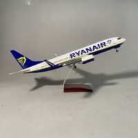 Modèle d'avion OEM en gros d'usine avec contrôle du son Lumières LED Échelle 1/85 Boeing 737-800Ryanair Modèle d'avion