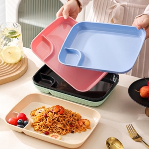 Assiette rectangulaire en plastique incassable pour fêtes et pique-niques, motif quadrillé créatif, style japonais, vente en gros sur mesure - Product Image 5