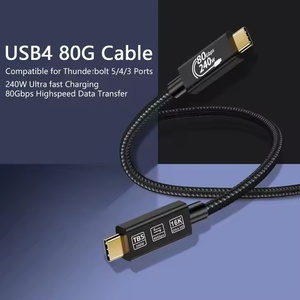 Venta al por mayor USB4 80Gbps 16K USB 5 Cable cargador de transferencia de datos USB C cargador rápido para computadora escáner de código de barras 240W tipo C - Product Image 3