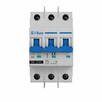 Disjoncteur miniature DC Solivo MB1-63DC, 1-63A DC1000V 6kA, MCB solaire photovoltaïque pour la protection des boîtes de combinaison