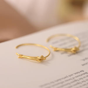 <span class=keywords><strong>Tiktok</strong></span>-pendientes de aro de Plata de Ley 925 hechos a mano con <span class=keywords><strong>perro</strong></span> salchicha, para niñas y adolescentes - Product Image 5