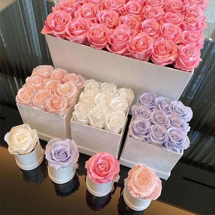 großhandel mütter valentinstag blume geschenk echt lang anhaltend ewig unsterblich unendlich ewig konserviert rose in box