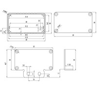 Boîtier de commande en aluminium extrudé 6063 sur mesure 120*55*30mm |   Électronique IP54 anodisée, légère, durable et anti-corrosion