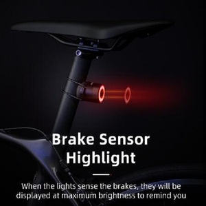 <span class=keywords><strong>ROCKBROS</strong></span>-Luz trasera para bicicleta de montaña o de carretera, luz trasera de noche para ciclismo, sensor de freno inteligente, luz de advertencia impermeable, accesorios para bicicleta - Product Image 3