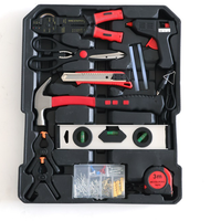 187 pièces ensemble d'outils ménagers de réparation automatique boîte à outils boîte à outils dans un boîtier de chariot en aluminium