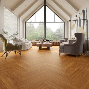 Revêtement de sol SPC à chevrons EIR, couche d'usure de 0,15 mm, 5 mm, pour projets commerciaux, OEM ODM, SGS CE RoHS, surface EIR, aspect chêne, SPC à chevrons - Product Image 1