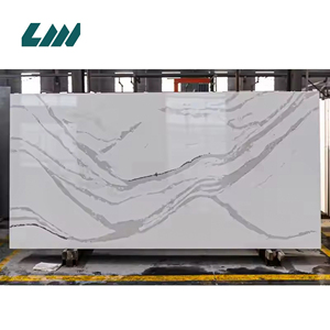 Vật liệu trang trí 0 silica bề mặt đá nhân tạo mài dũa đánh bóng Faux Trắng calacatta tấm thạch anh cho Dự Án Xây Dựng - Product Image 6