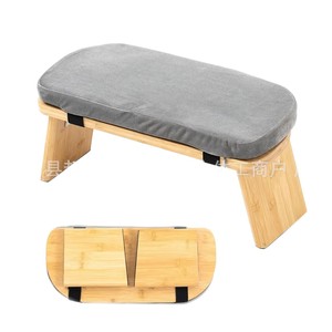 Tabouret de méditation en bambou 43x17.8x20.8cm, banc de yoga pliable, siège à genoux portable pour la pratique à domicile, utilisation unisexe - Product Image 5