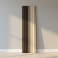 Panneaux acoustiques modernes et élégants en lattes avec absorption sonore hautement efficace pour studio de musique, chambre, hôtel et salle.