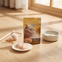 Nourriture humide pour chat en sachet, friandises à haute teneur en viande, sans additifs, sans céréales, qualité supérieure, délicieuse, qualité premium, marque Flinnie