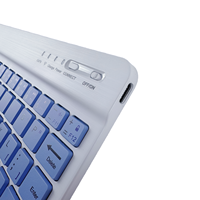 Nouveau clavier tablette sans fil Bluetooth TASSO Mini 7 pouces, ultra-fin, 59 touches, touches multimédia, Plug & Play pour Android/iOS