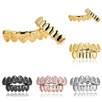 Grilles de bijoux dentaires personnalisées Crocs de vampire Grillz à fond glacé Hiphop bon marché pour dents en or Grillz