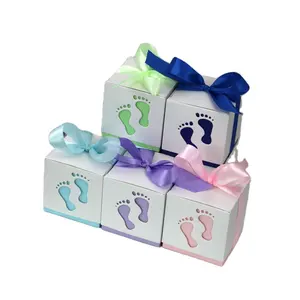 热销创意婴儿脚印巧克力糖果盒包装礼品盒婴儿淋浴