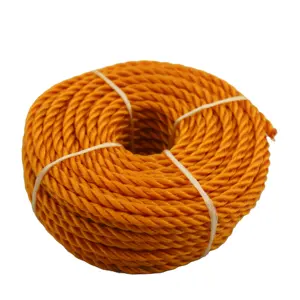 Plastic Three-strand Hollow Braided Rope PE/PP Rope Colorful Twisted Rope