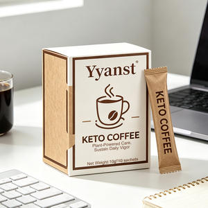 Café Keto Instantáneo en Polvo de Marca Privada OEM, a Base de Plantas, Natural Vigor, 10g*10 Sobres, Caja de Papel Kraft - Product Image 2