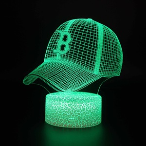 MBL <span class=keywords><strong>Kansas</strong></span> <span class=keywords><strong>City</strong></span> <span class=keywords><strong>Chiefs</strong></span> Royals <span class=keywords><strong>Gorra</strong></span> <span class=keywords><strong>de</strong></span> béisbol LED Luz <span class=keywords><strong>de</strong></span> noche Lámpara <span class=keywords><strong>de</strong></span> escritorio 3D colorida - Product Image 3