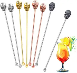 Custom Swizzle Coffee Stirrer Metal Stir Sticks Tea Stainless Steel Drink Coffee Stirring Rod drink stirrers