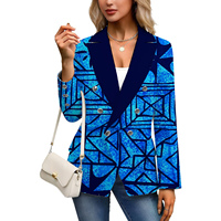 Fournisseur de robes ODM OEM en dropshipping, design tribal polynésien Elei, costume décontracté pour femmes, personnalisable, polyvalent, style business décontracté