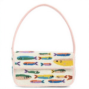 Sac à bandoulière classique brodé à rayures colorées, forme personnalisée, en coton tendance pour femme, idéal pour les activités promotionnelles - Product Image 6