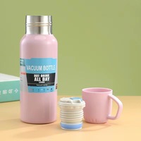 Ensemble de thermos avec 2 tasses en acier inoxydable et bouteille isotherme, design minimaliste moderne, coffret cadeau d'affaires avec boîte cadeau
