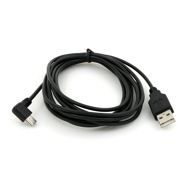 High-Speed 2.0 Revision USB a Male 90 Degree Right Angle Mini Charging Cable Shielded PVC Jacket Braid for Camera Computer Use