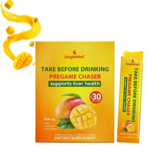 Aeglewell Pre-Drinks Pregame Chaser, Barritas de Gelatina con Electrolitos DHM, Vitaminas B y C, Prevención de la <span class=keywords><strong>Resaca</strong></span>, Suplemento para la Salud del Hígado - Product Image 1