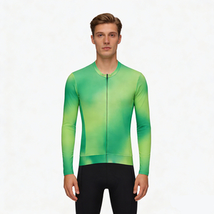Maillot de cyclisme pour homme à manches longues avec logo personnalisé, évacuation de l'humidité, impression par sublimation dégradée, pour les événements sportifs en plein air - Product Image 5