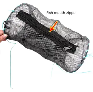 可折叠鱼饵便携式铸造渔网小龙虾笼龙虾可伸缩螃蟹陷阱