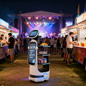 2025 thiết kế mới t10s điều hướng thông minh hoàn toàn tự động phân phối thực phẩm robot với 40kg tải trọng IP54 - Product Image 5