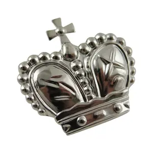 Wettbewerbs fähiger Preis Großhandel Emaille Custom Silver Blank Royal Crown Metall Abzeichen Anstecknadel