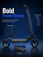 Trottinette électrique A10 V3 en stock dans l'entrepôt américain, double moteur brushless 800W, batterie au lithium, 35 MPH, autonomie de 45 miles, application mobile, pour les trajets quotidiens des adultes