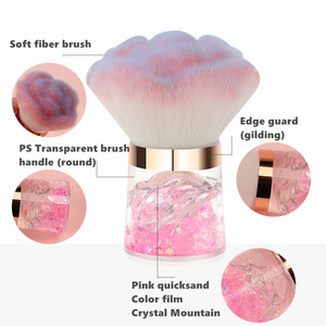 Pinceau de maquillage court pour fond de teint Mushroom Rose Head, pinceau pour maquillage liquide, outil de nettoyage des ongles pour salon de beauté - Product Image 3