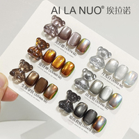AILANUO – Kit de vernis gel magnétique œil de chat 6 couleurs 15 ml – Gel à ongles œil de chat – Logo personnalisé – Fournisseur professionnel d'articles de nail art