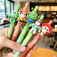 Bolígrafo de Gel Borrable con Diseño de Personajes de Toy Story en 3D, 0.5 mm, Retráctil, Decorativo, para Estudiantes, Material de Escritura