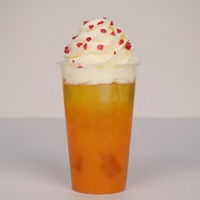 500ml Faux Milkshake Modèle Boba Tea Shop Jus de fruits Saupoudré Alimentaire Affichage DIY Matcha Biscuit Vanille Crème Prop Décoration