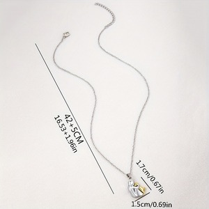 <span class=keywords><strong>Collana</strong></span> <span class=keywords><strong>con</strong></span> Ciondolo Ragazza che Abbraccia un Cane, Semplice Gioiello da Donna in Oro Multicolore - Product Image 5