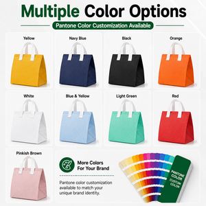 Custom Printed Logo Aluminum Foil Thermal Bags Disposable Nonwoven Insulated Food Cooler Bag for Bread Cake Drinks Take Out Bags - Product Image 6