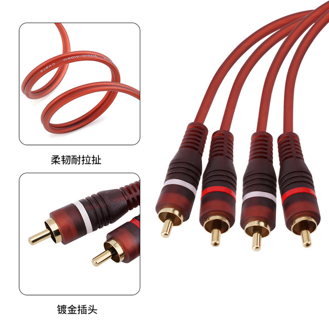 Rca Cables 2Rca To 2Rca Audio Video Cable Male To Male Pvc Jacket Shielded For Audio And Video Use