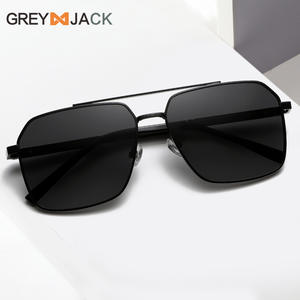 Nuevas Gafas de Sol Polarizadas para Hombre, Metálicas, con Doble Puente, Montura Grande, Protección UV400, para Conducir y Pescar, Lentes Negras TAC - Product Image 3