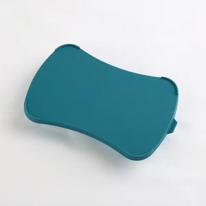 Jabonera Cuadrada de Plástico Azul, Desmontable, Minimalista, para Baño - Product Image 2