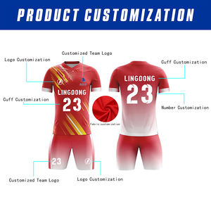 เสื้อฟุตบอลผ้าโพลีเอสเตอร์100% น้ำหนักเบาแห้งเร็วระบายอากาศได้ดีตัดอัตโนมัติชื่อทีมสั่งทำ - Product Image 3