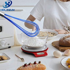 <span class=keywords><strong>Fouet</strong></span> de <span class=keywords><strong>cuisine</strong></span> en silicone flexible de qualité alimentaire à fil <span class=keywords><strong>plat</strong></span> avec manche en acier inoxydable Outils à œufs de taille parfaite - Product Image 4
