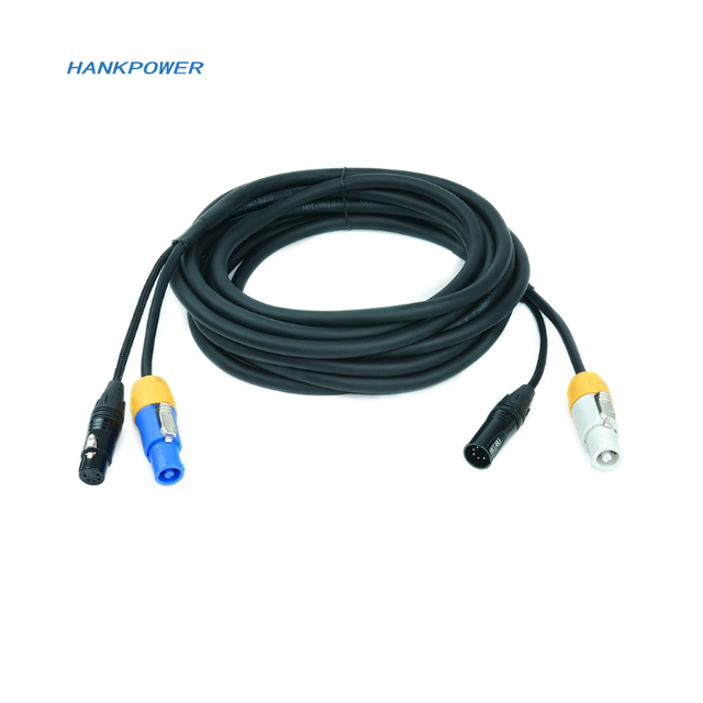 XLR Combi Cable 5Pin DMX PowerCon Compatible Combo Cable 5p XLR Powercon Power Hybrid Cable